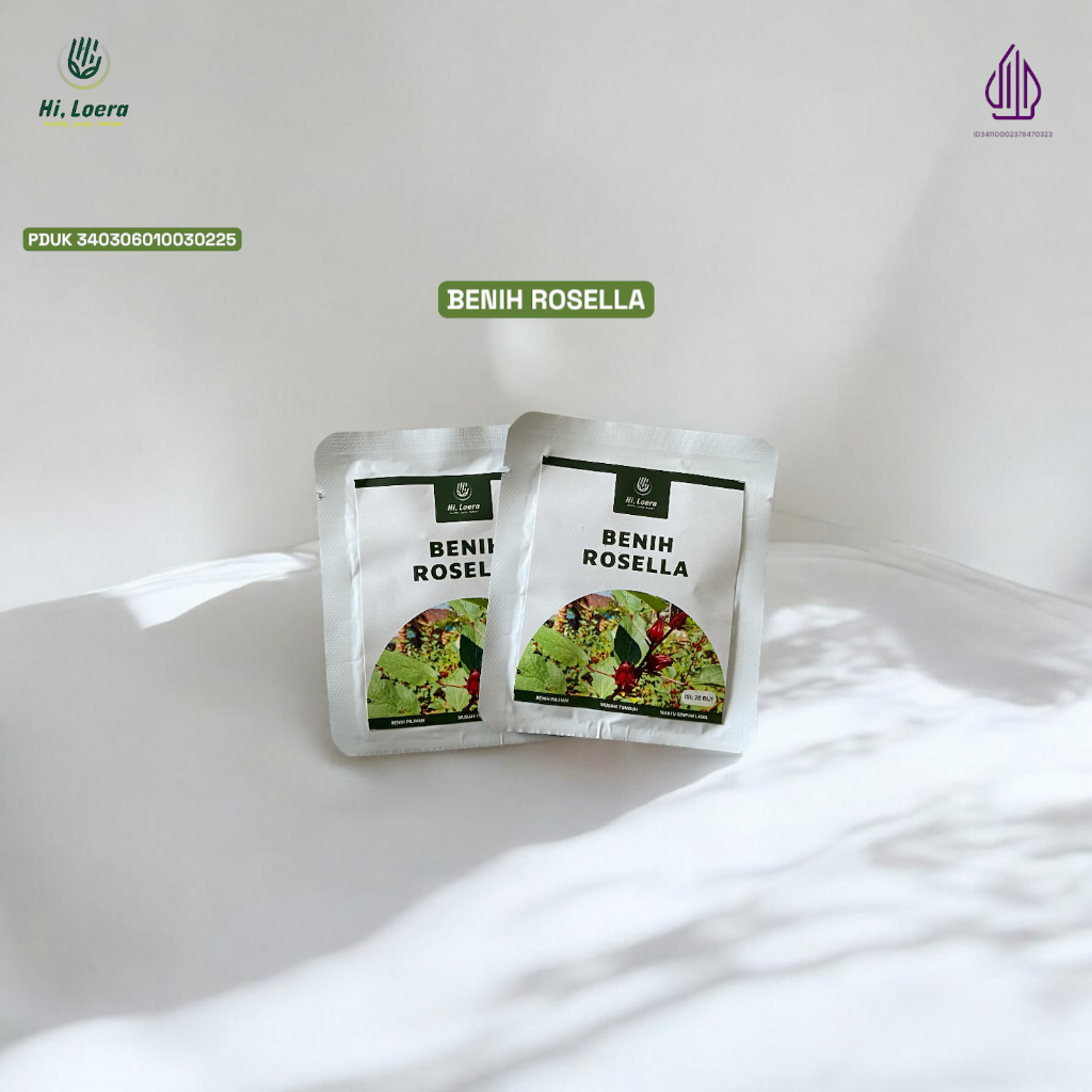 Benih Biji Bunga Rosella Rosela Merah Ungu Premium Siap Tanam