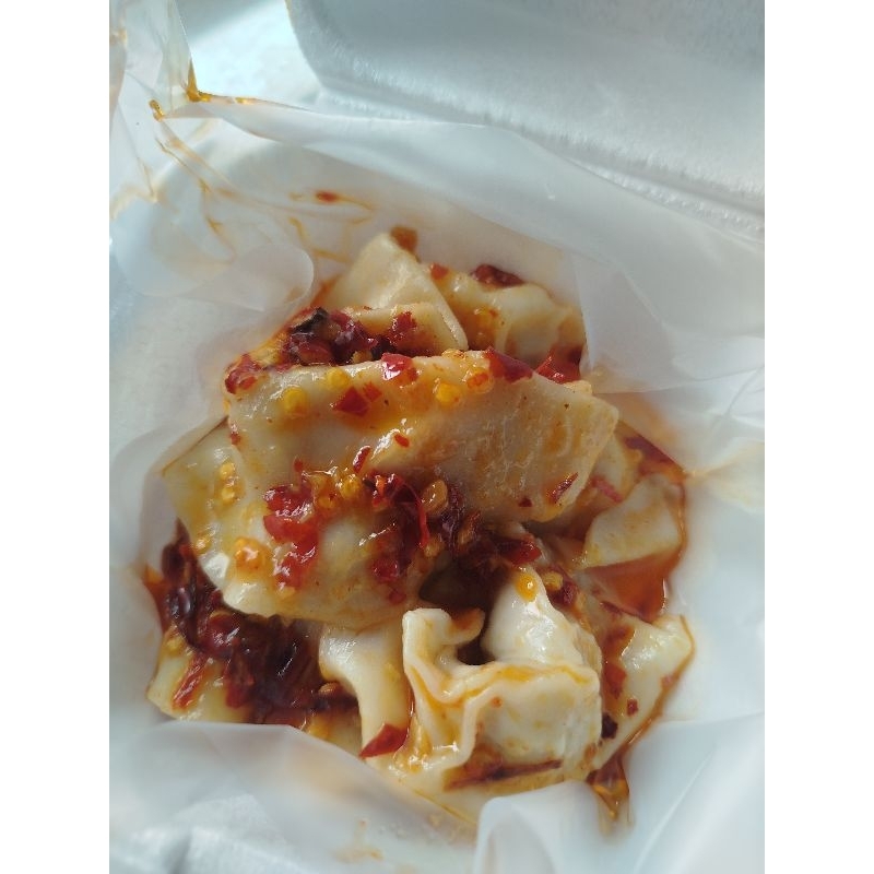 

Pangsit Ayam Chili Oil Rebus/Goreng/Kukus