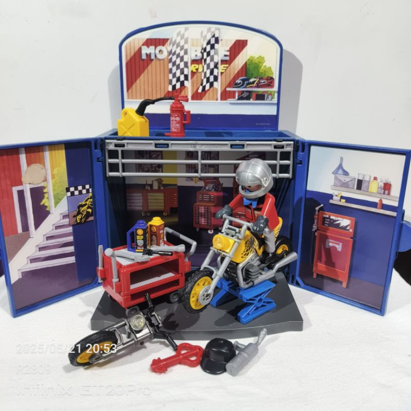 Playmobil 6157 Motorcycle Workshop Original 2013