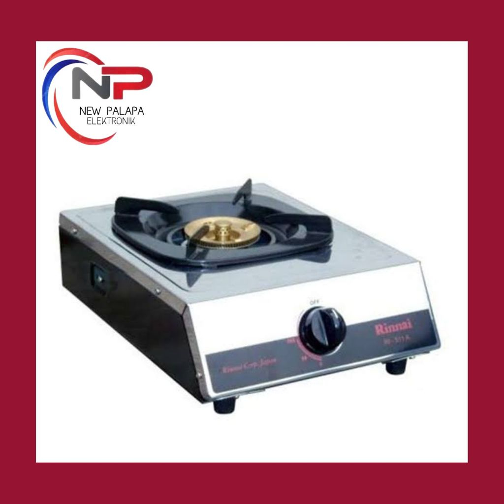 KOMPOR GAS RINNAI 511E / KOMPOR GAS RINNAI 1 TUNGKU STAINLESS