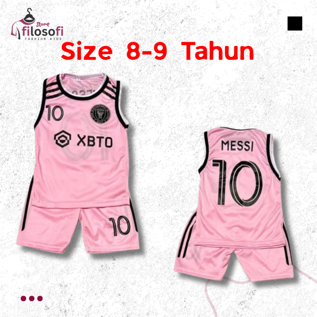 Setelan Baju Bola Anak Singlet Terbaru/Set Baju Bola Anak/Jersey Bola Anak Termurah Usia 8-9 Tahun