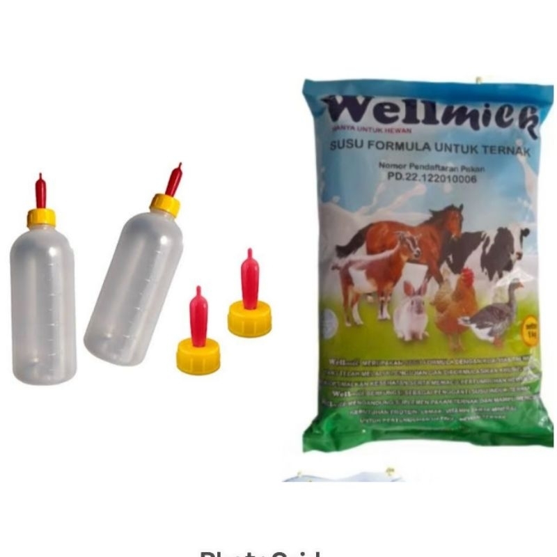 WELL MILK FORMULA SUSU UNTUK HEWAN UNTUK ANAKAN HEWAN ANJING SAPI KUCING SAPI KAMBING KERBAU WELLMIL