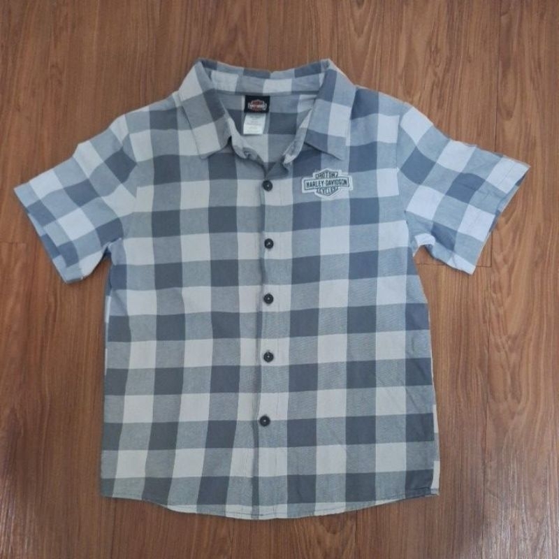 kemeja anak laki harley davidson asli