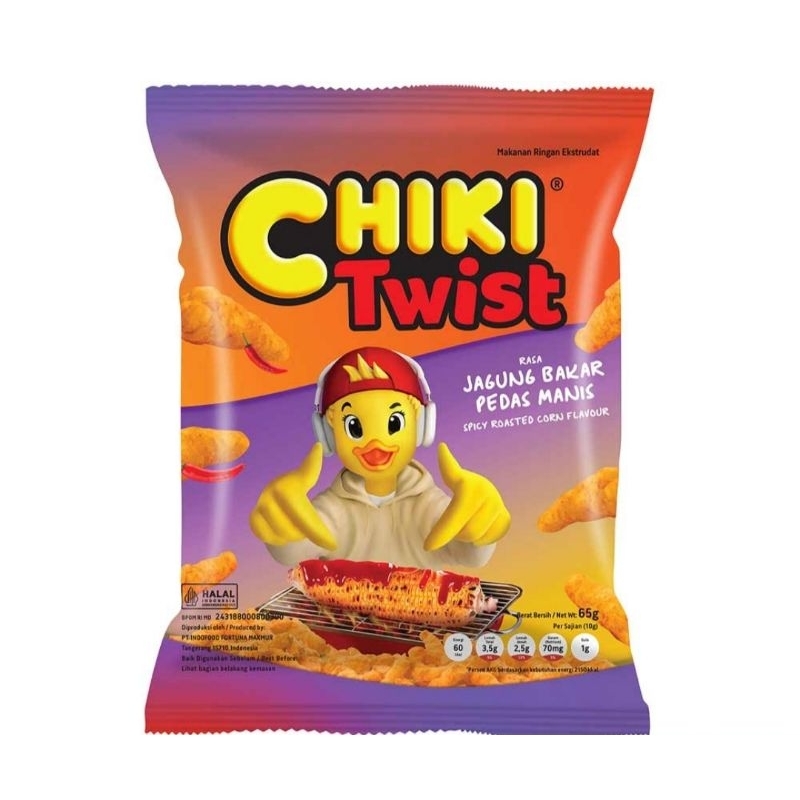 

Chiki Twist Rasa Jagung Bakar Pedas Manis(isi 10)