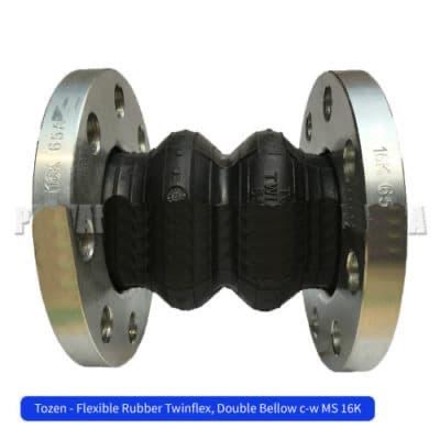 Tozen JIS 16K TwinFlex 1 1/4 inch Flexible Rubber Joint Flange 2 gelombang