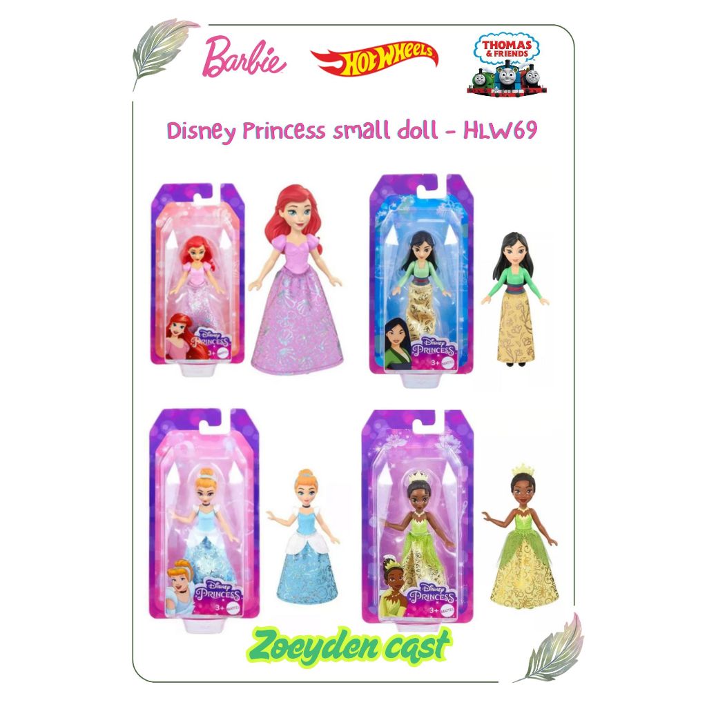 RB Mattel Disney Princess HLW69 Small Doll Asst / Disney Princess Cinderella Aurora Snow white