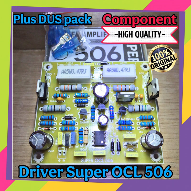 Driver Super OCL 506 pcb fiber, COMPONENT 100% ORIGINAL