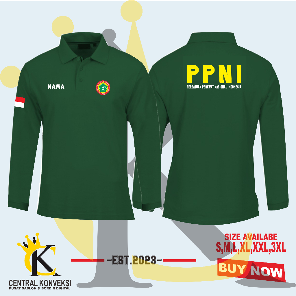 Poloshirt PPNI / Kaos Kerah Perawat Indonesia / Kaos Kerah Perawat Indonesia Free Nama Tersedia Tang
