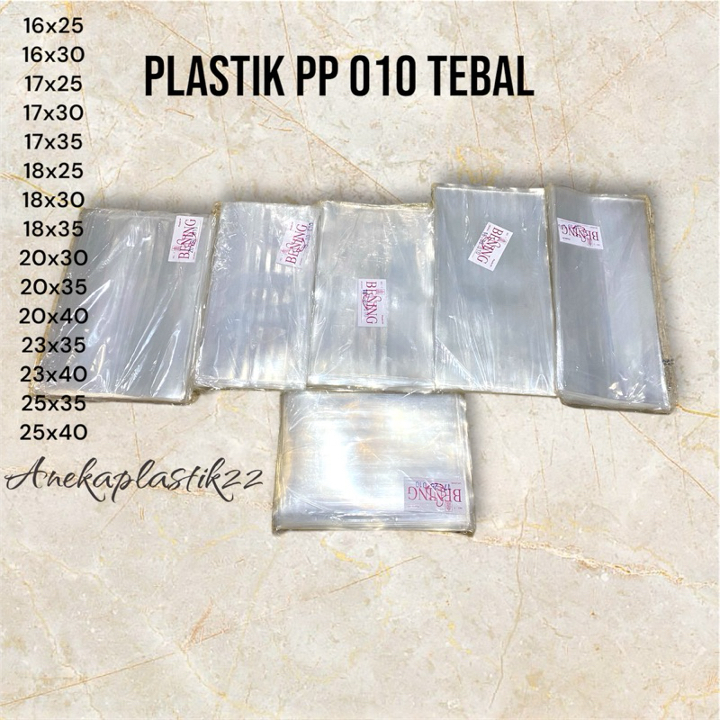 Plastik kemasan keripik snack PP 010 Bening