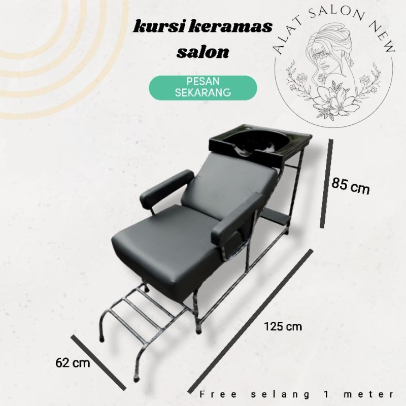 TERMURAH Kurai keramas besi/kursi washbak keramas besi/kurai keramas salon/washbak keramas wanita/mu