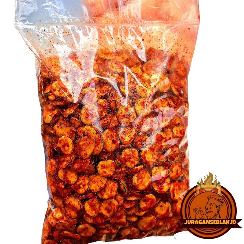 

seblak kerupuk jengkol bulat/sebring kerupuk jengkol/ kerupuk seblak rasa jengkol pedas daun jeruk bumbu melim