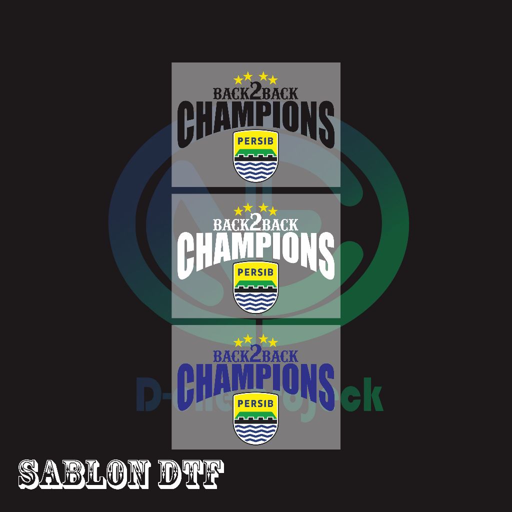 

Sablon Setrika DTF gambar PERSIB BANDUNG Champions bintang 4