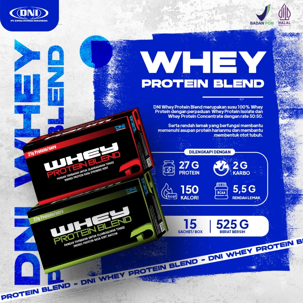 DNI WHEY PROTEIN BLEND 525 GRAMS (15 SERVING) | Susu Gym Whey Protein