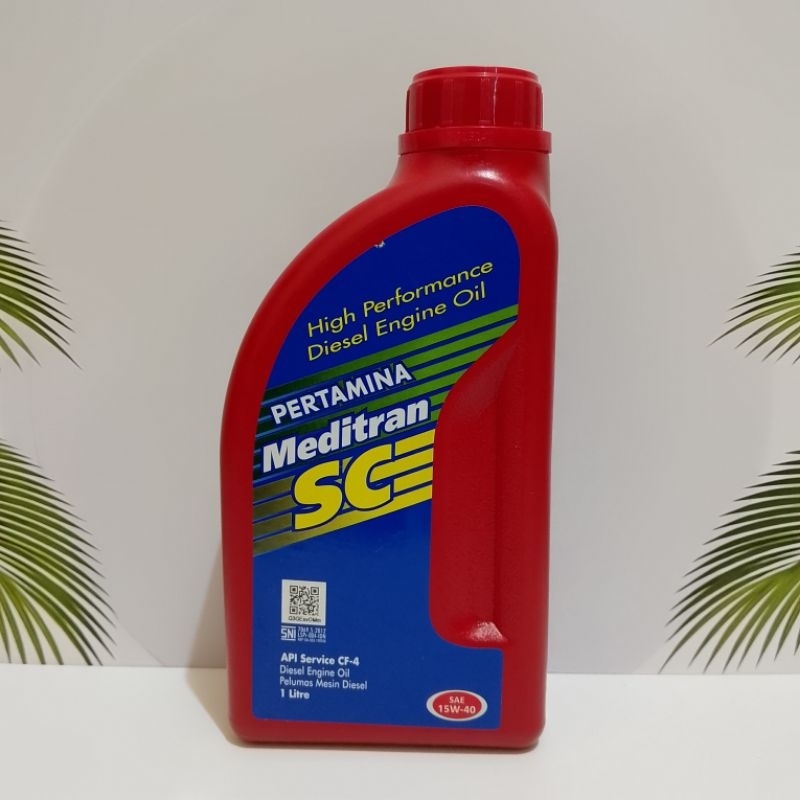OLI MESIN DIESEL MEDITRAN SC 1 LITER 15W-40 OLI PELUMAS MESIN DIESEL