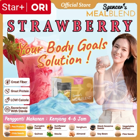 

Spencer's Mealblend Rasa Stroberi Minuman Serbuk Multigrain Strawberry Langsing Sehat Alami Halal