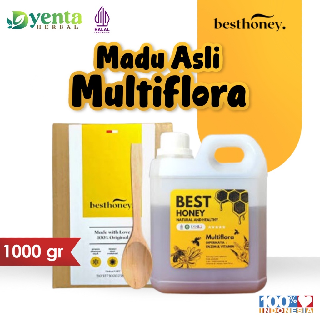 

Best Honey - Madu Murni Asli 100% Madu Multiflora Original 1 KG