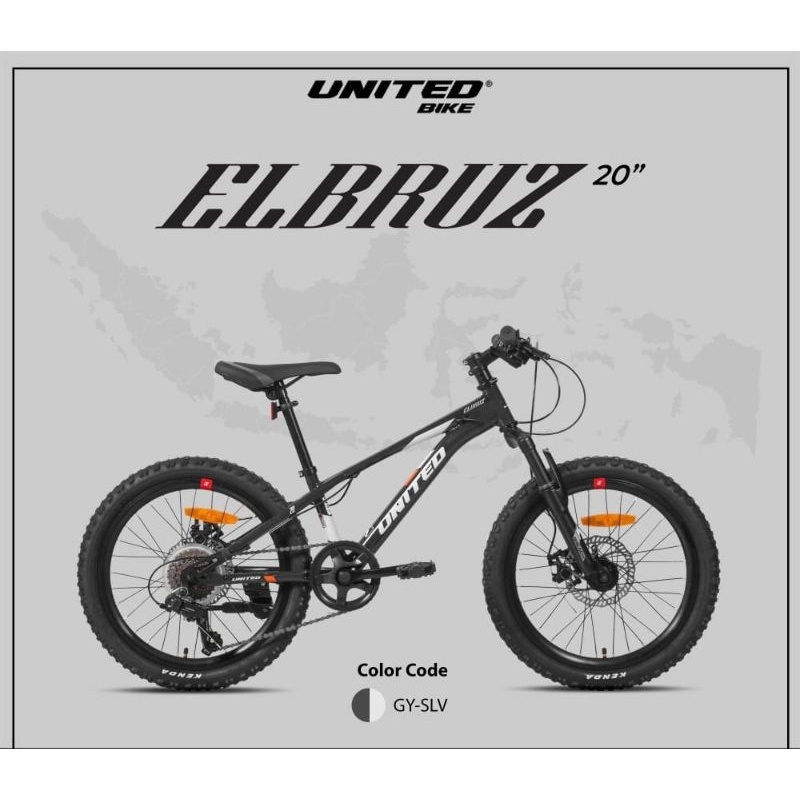 Sepeda Gunung Anak United MTB 20 inch Elbruz Rem Cakram Mekanik
