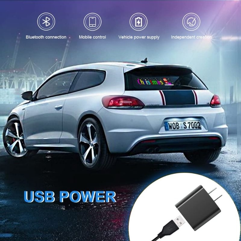 Matrix Panel 16x96  Bluetooth Colorful Display Kit 5V Papan Lampu Pesan Iklan Mobil Truk Bus Tulisan