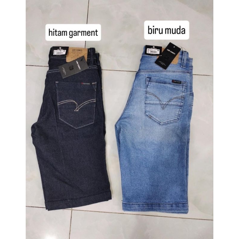 Pendek Jeans LeeConti UK 30-38, 2 Warna ||100%Original&Murah
