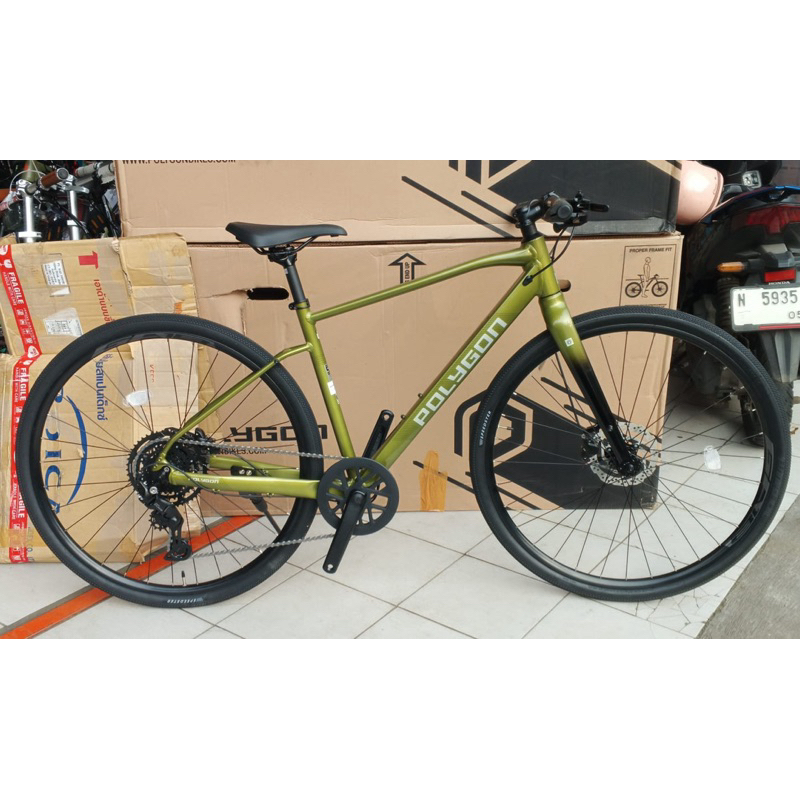 SEPEDA MTB HYBRID POLYGON PATH 3 9 Speed TERBARU FREE HELM AXEL GARANSI RESMI