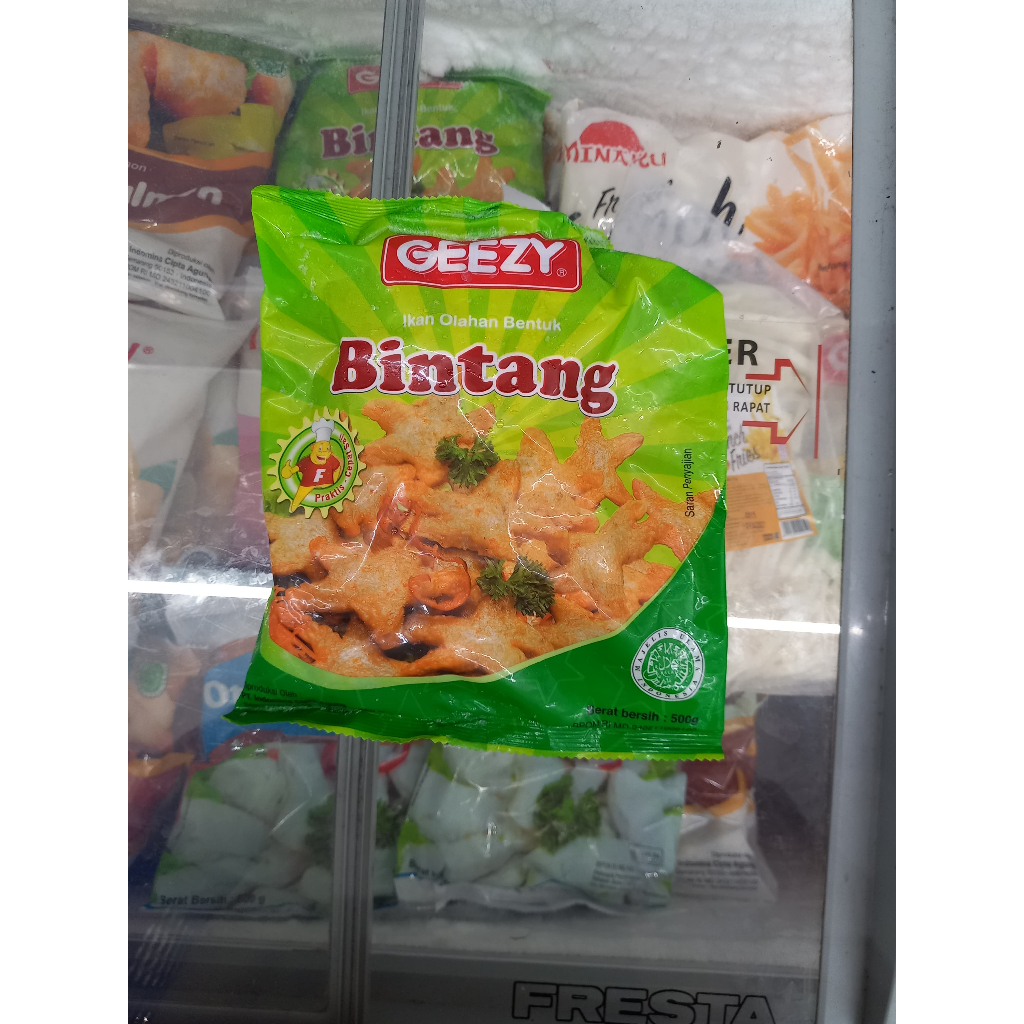 

Frozenfood MINAKU/GEEZY Olahan Ikan Bentuk Bintang 500gr