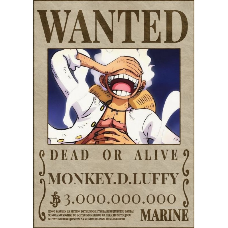 Poster One Piece Wanted A4