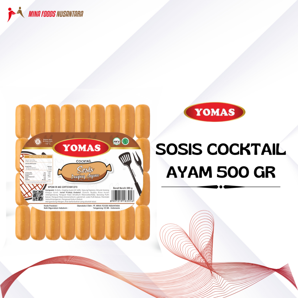 

YOMAS - SOSIS AYAM - SOSIS COCKTAIL 500GR
