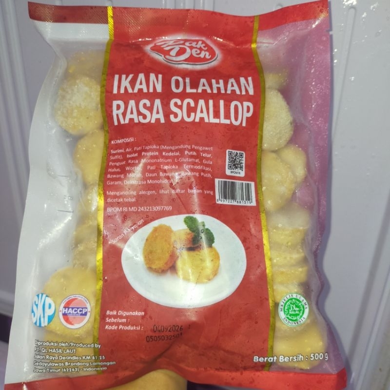

PAKDEN SCALLOP 500GR