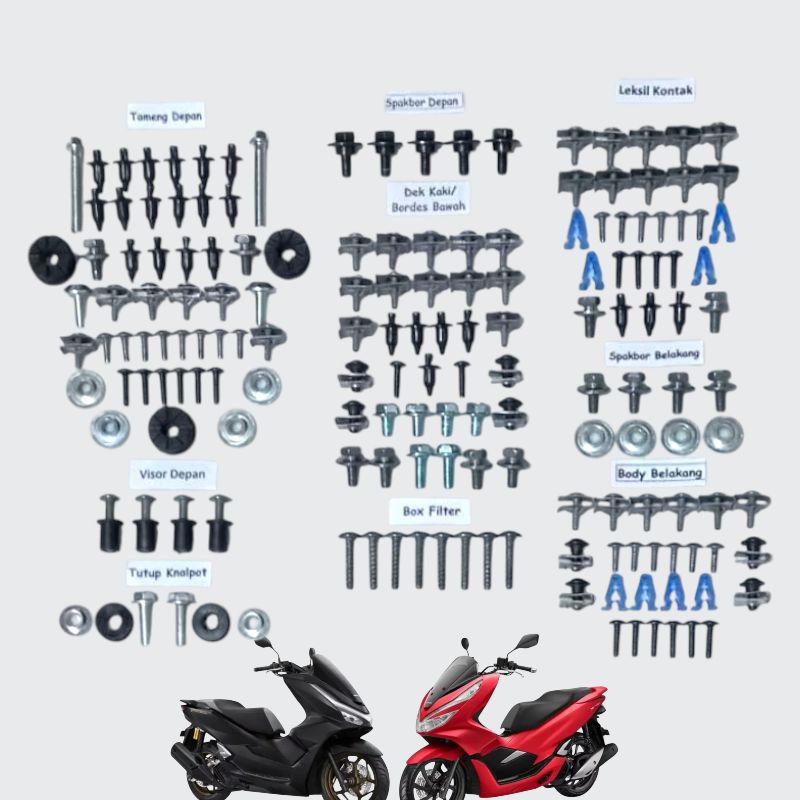COD Baut Full Set Body Honda PCX 150 PCX 160 / Baut Lengkap Cover Body Honda PCX 150 160 Full Set