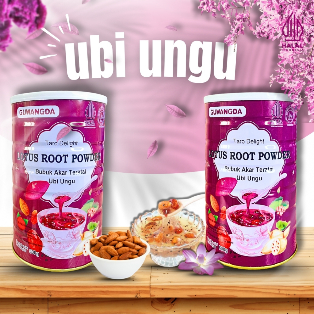 

GUWANGDA LOTUS ROOT POWDER VARIAN UBI UNGU - OU FEN HALAL BPOM - CAMILAN/SARAPAN DIET SEHAT