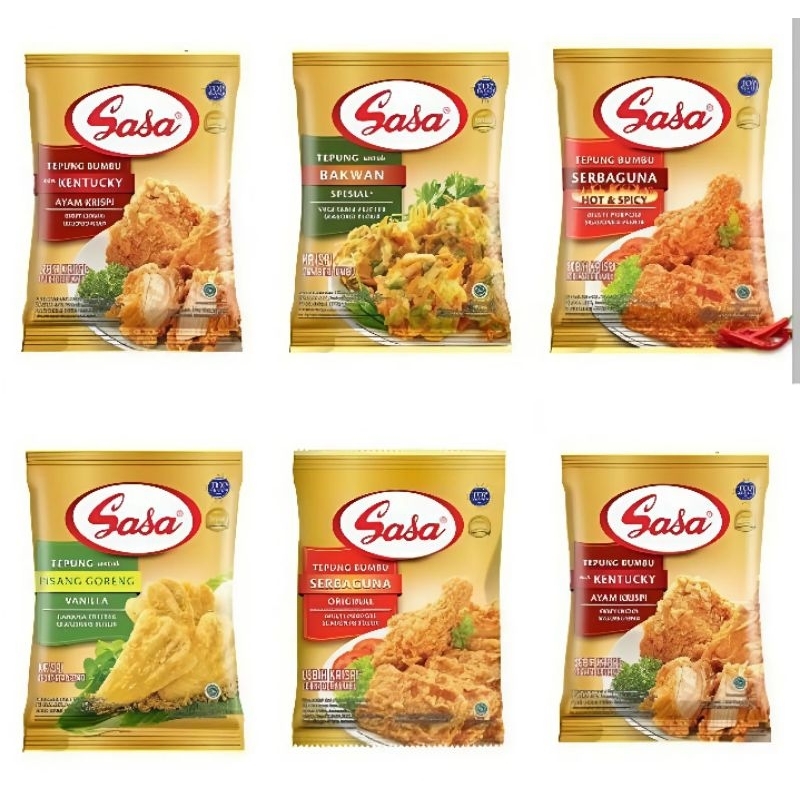 

Sasa Tepung Bumbu 70 Gram Original Sebaguna | Bakwan Spesial | ala Kentucky | Hot & Spicy | Pisang Goreng Vanilla