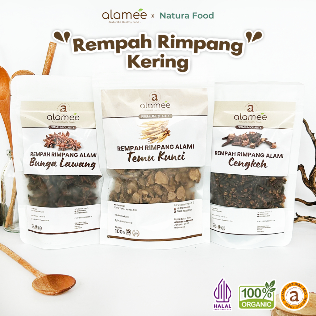 

ALAMEE Rempah Kering Bumbu 100gr Kencur Alang Alang Kayu Secang Bunga Lawang Cengkeh Ketumbar Spice