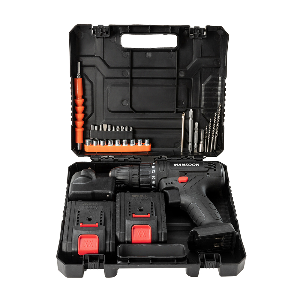 FULLSET LENGKAP Bor Elektrik Baterai Portable original Kuat Bor besi kayu tembok