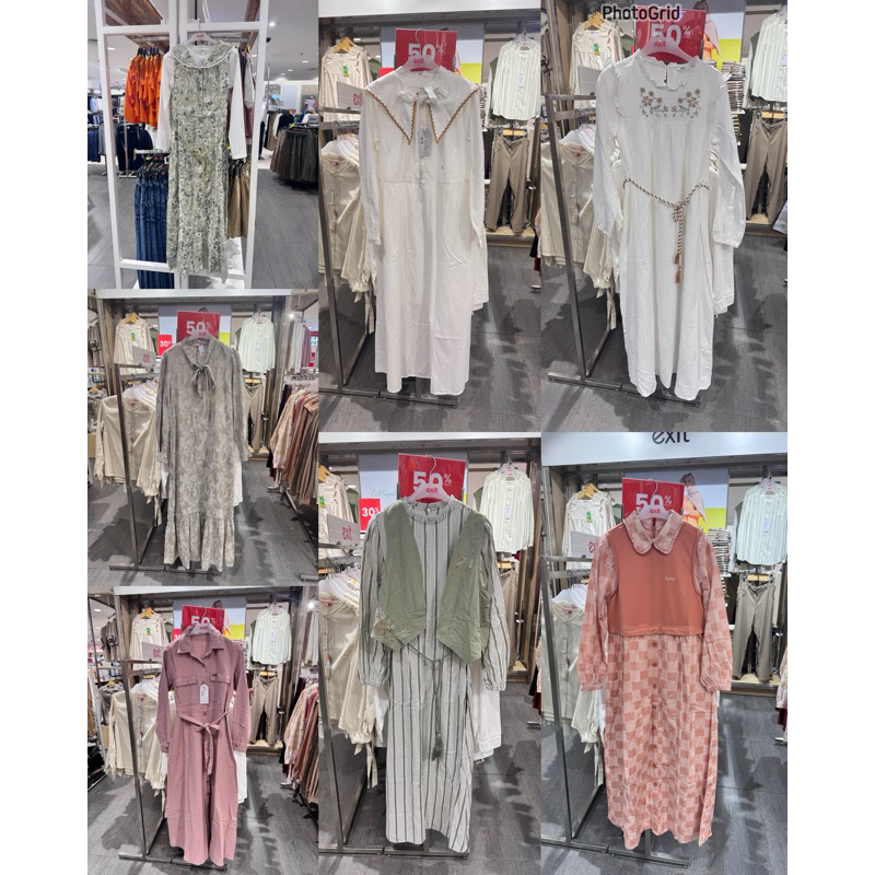 EXIT - SALE Dress Gamis Wanita (S-XXL)
