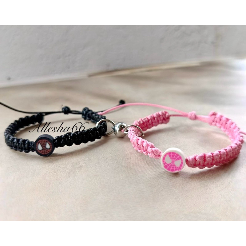 GELANG COUPLE MAGNET SPIDERMAN GELANG RAJUT SPIDERMAN GELANG COUPLE MAGNET GELANG COUPLE SPIDERMAN G
