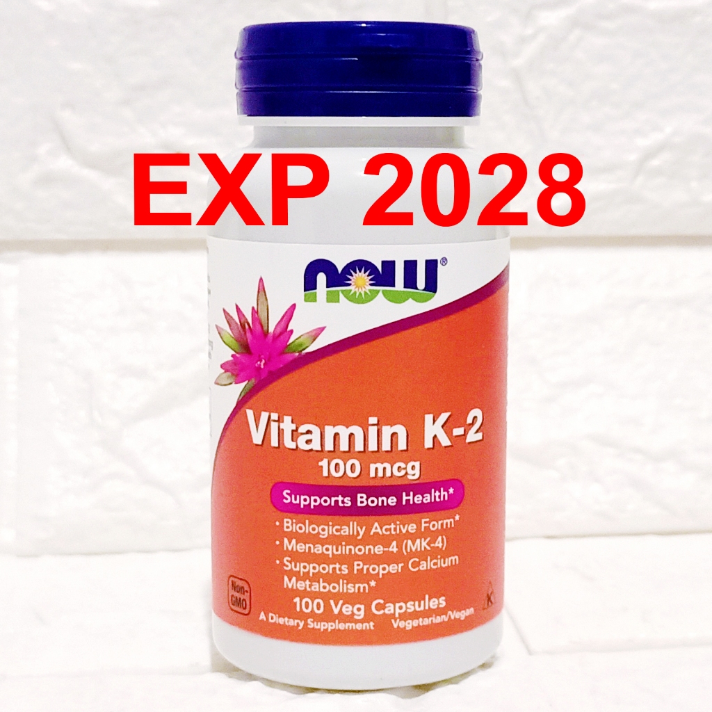 Now Foods Food Vitamin K 2 K-2 K2 Vit K2 100 mcg 100mcg 100 VegCaps