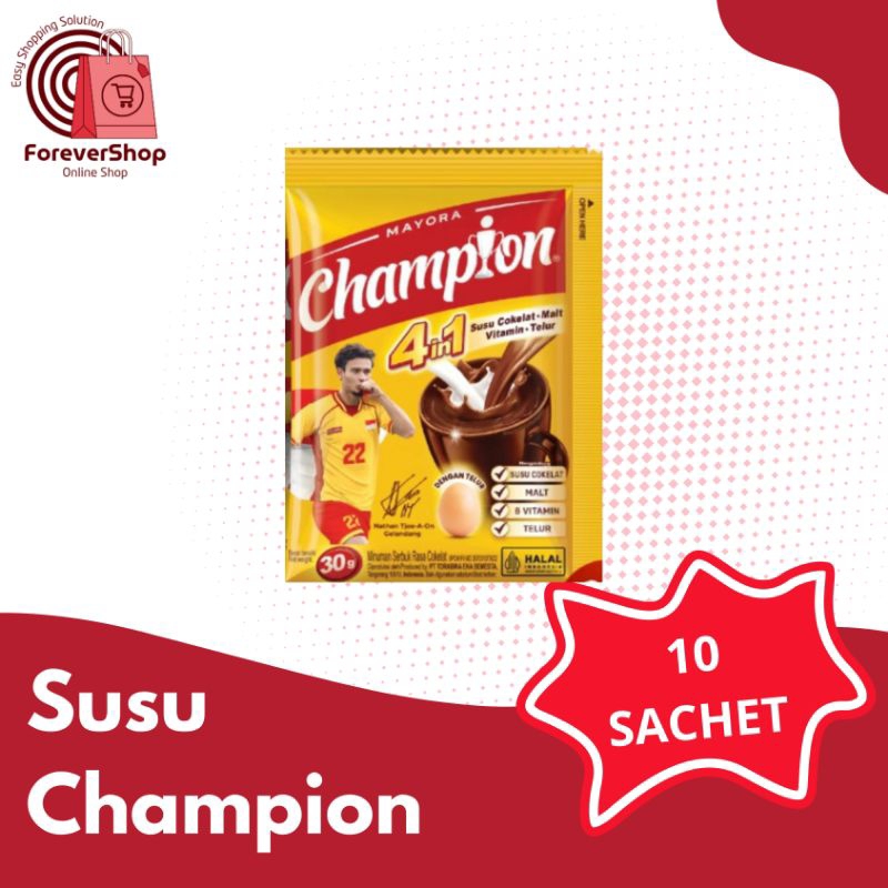 

Energen Champion 10 Sachet - Susu Cokelat Seduh Kaya Akan Vitamin