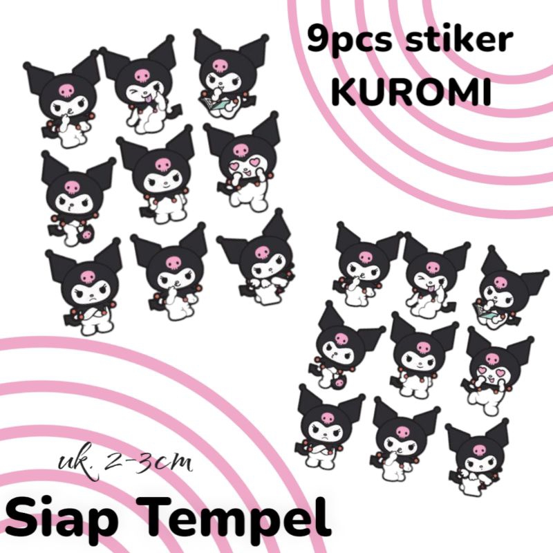 

KUROMI - Stiker Kertas Buku Komputer Laptop Diary Aksesoris Mainan Anak Kecil TK SD Viral Tempelan Meja