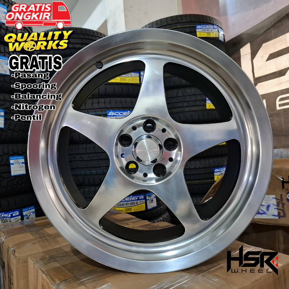 JUAL VELG MOBIL NEW ALTIS RING 17 LEBAR 7,5 PCD 5X100 VELG RACING HSR SLEEKY