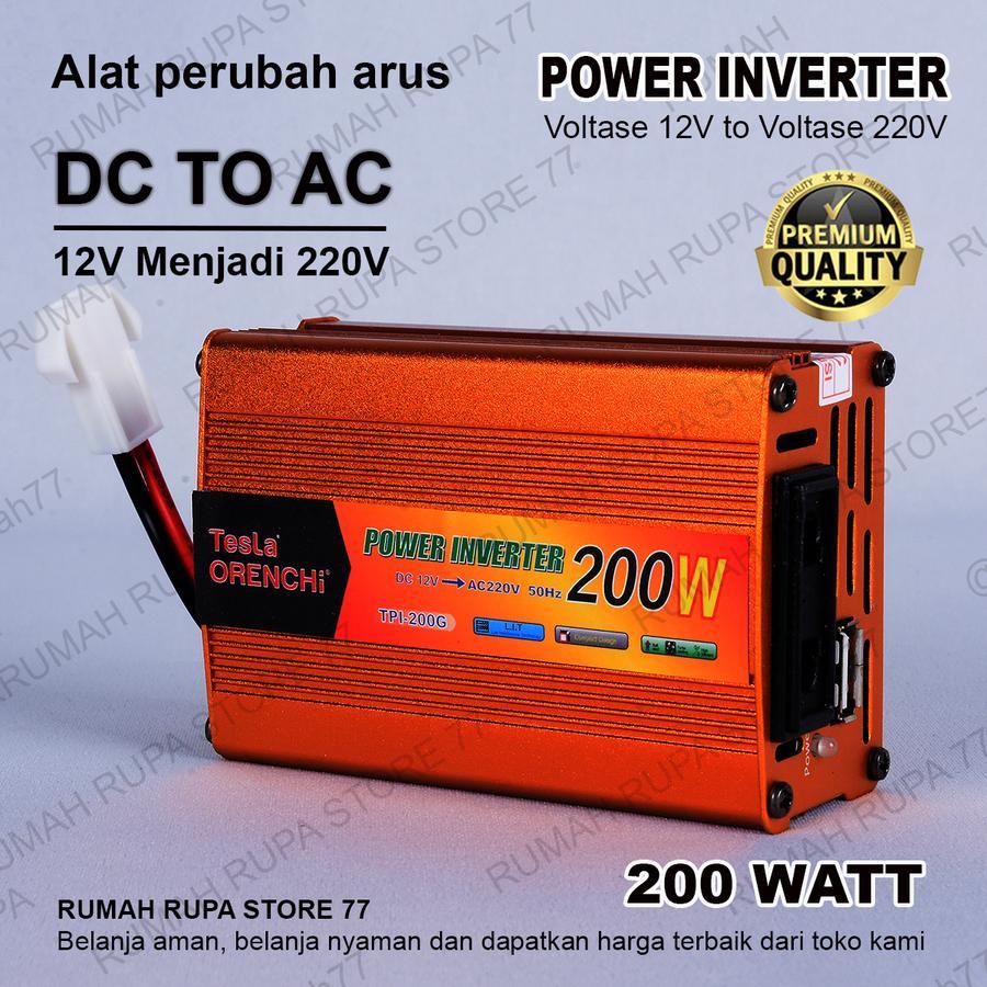 Power inverter alat untuk merubah arus dari  DC ( Aki ) ke AC ( Listrik ) / 12V ke 220V