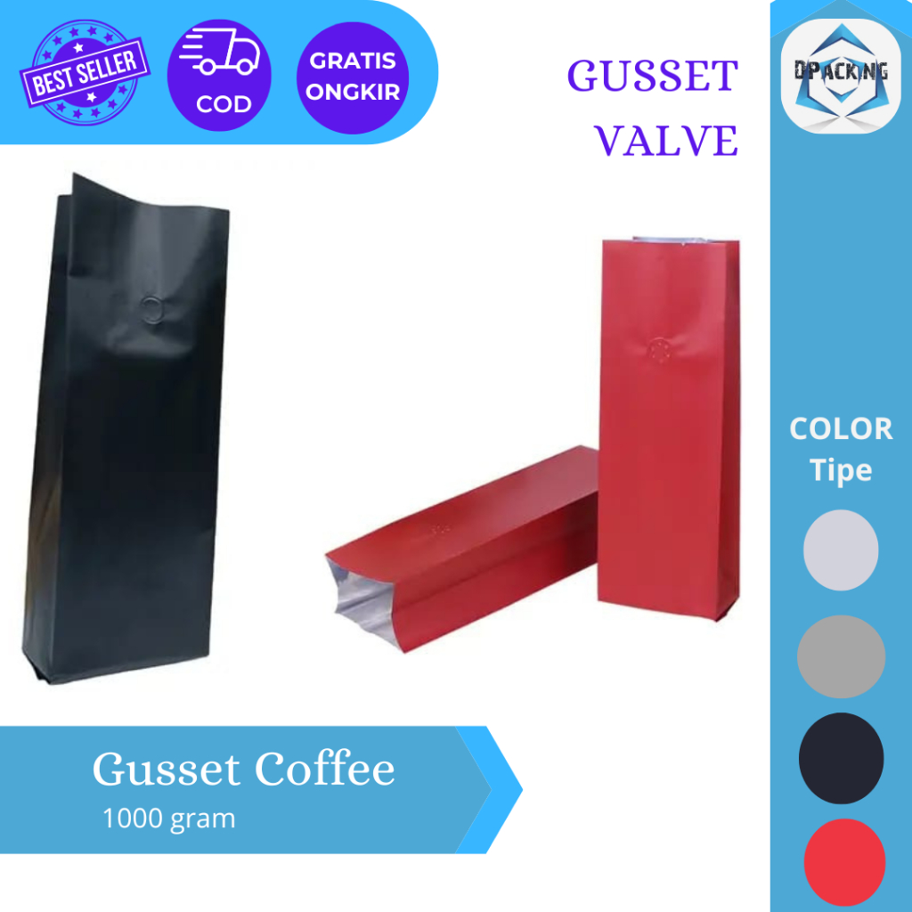 Kemasan Coffee Gusset 1000g