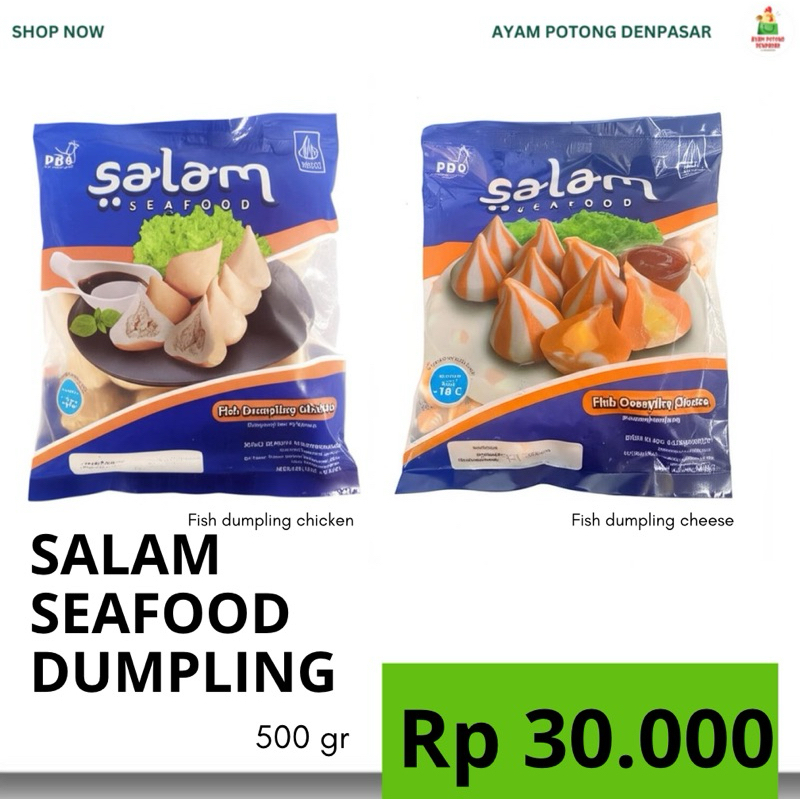 

SALAM SEAFOOD DUMPLING AYAM&CHEESE // SALAM OTAK OTAK IKAN 500gr