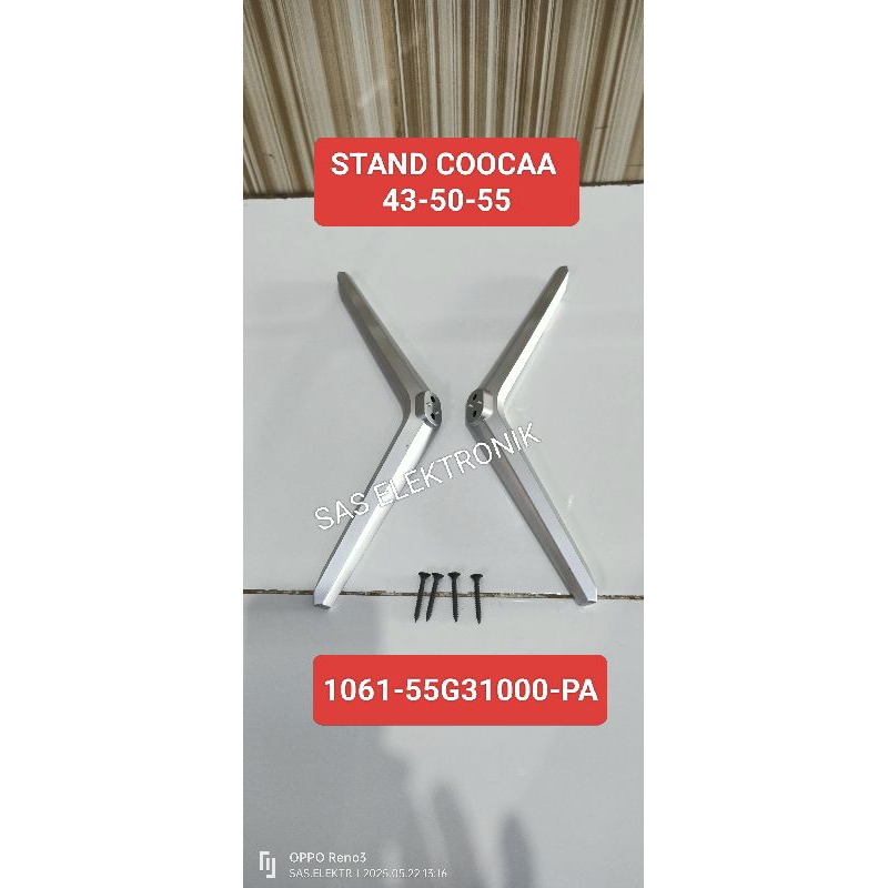 STAND BRACKET KAKI PEDESTAL DUDUKAN TV LED COOCAA 43-50-55 43CUE7500 50CUE7500 55CUC7500 50S6G PRO