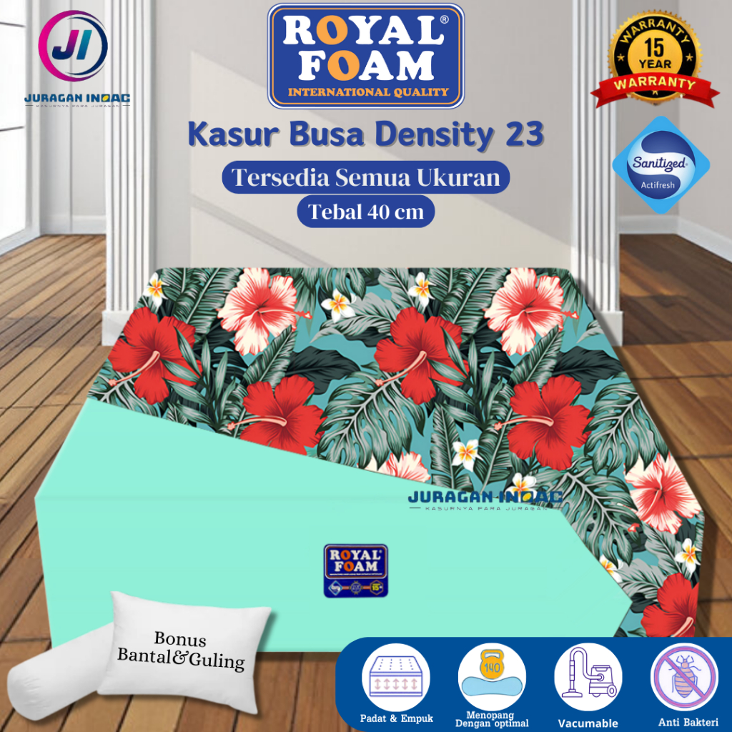 Royal Foam Kasur Busa D23 Tebal 40 cm Tersedia Semua Ukuran Garansi 15 Tahun Original Anti Kempes