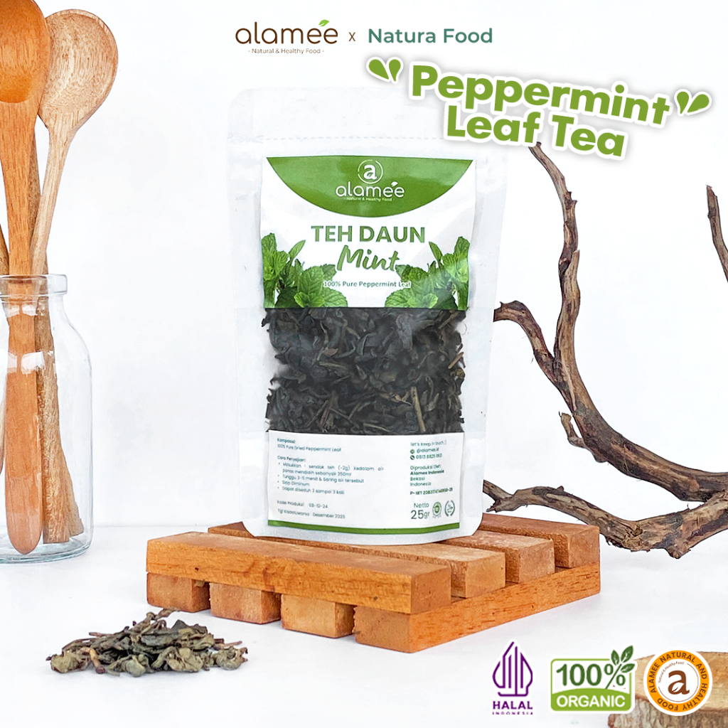 

ALAMEE Teh Peppermint Pepper Mint Tea Daun Organik Kering Dried 25gr Premium
