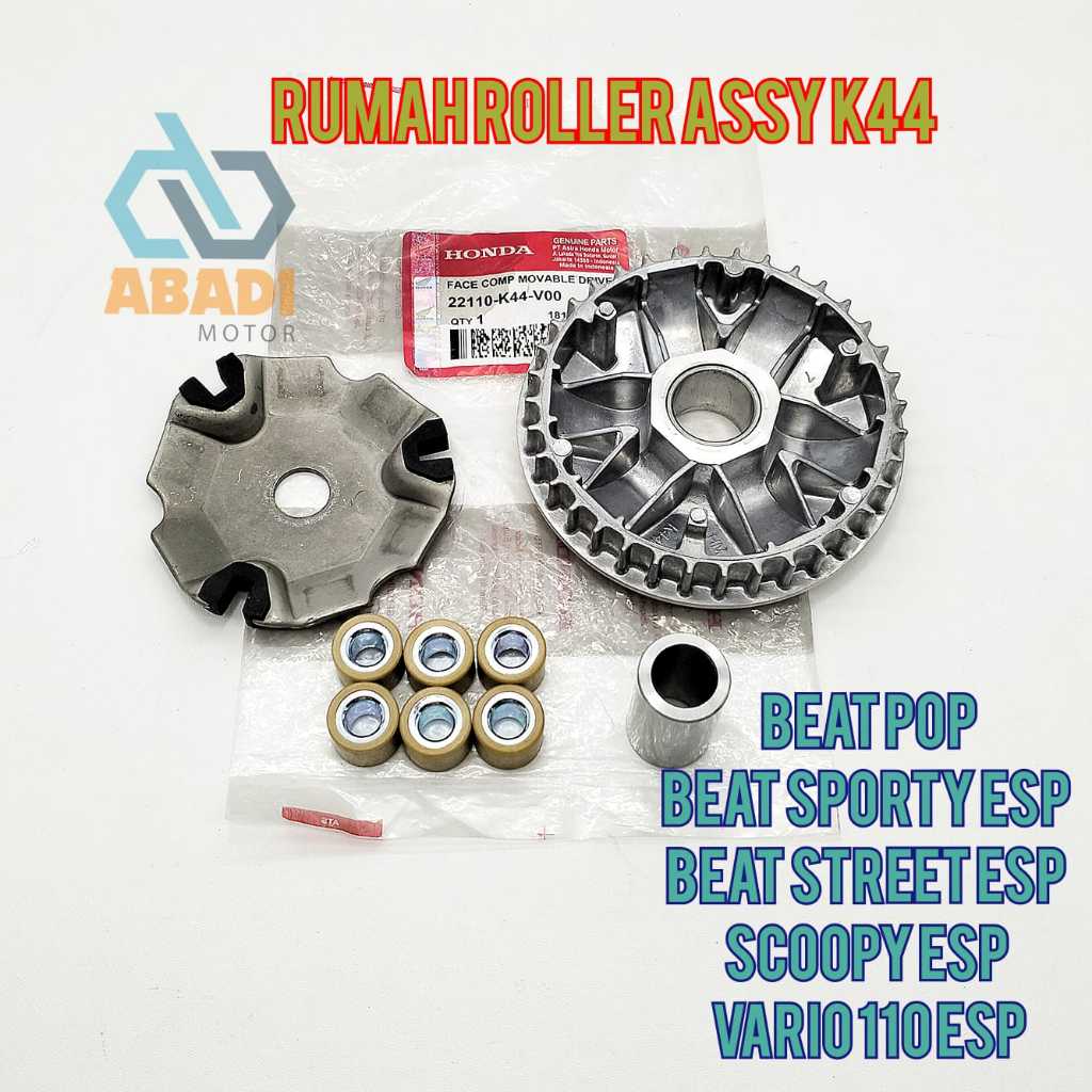 Rumah Roller Assy Set Ori Honda K44 Beat POP Scoopy ESP Beat Sporty Beat Street Vario 110 LED Tutup 