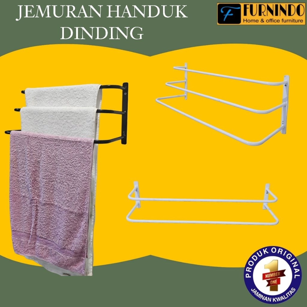 Jemuran Handuk Dinding Bahan Besi Tebal Dan Besar Jemuran Sajadah Rak Sarung Jemuran Serbaguna