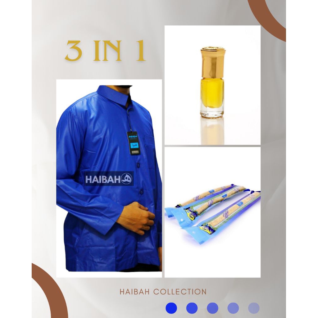 Baju Koko ammu warna biru tua baju Koko ammu baju Koko pria baju Koko lengan panjang baju Koko haiba
