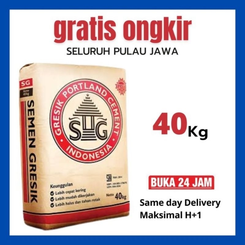 Semen Gresik 40kg 225 zak Free Ongkir Jabodetabek