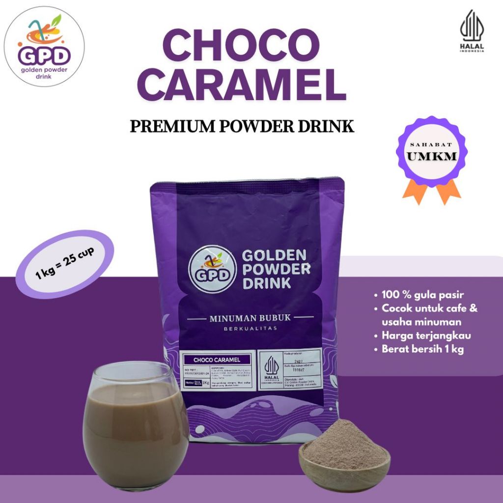 

Bubuk minuman Premium - Choco Caramel 1kg - Golden powder drink